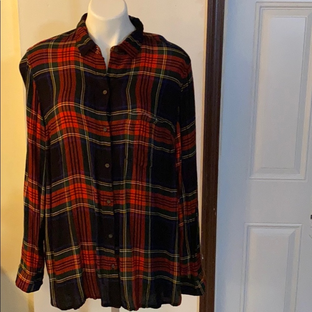 Old Navy—Long sleeve checkered blouse